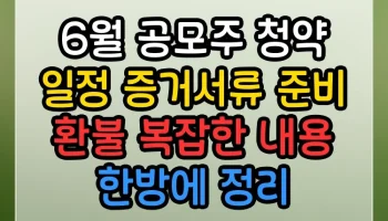 6월 공모주 청약 일정 증거서류 준비 환불 복잡한 내용 한방에 정리 6월 공모주 청약 일정 증거서류 준비 환불 썸네일
